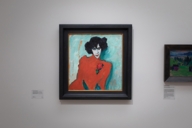 The painting "Portrait of the Dancer Alexander Sacharoff" in the Lenbachhaus in Munich.